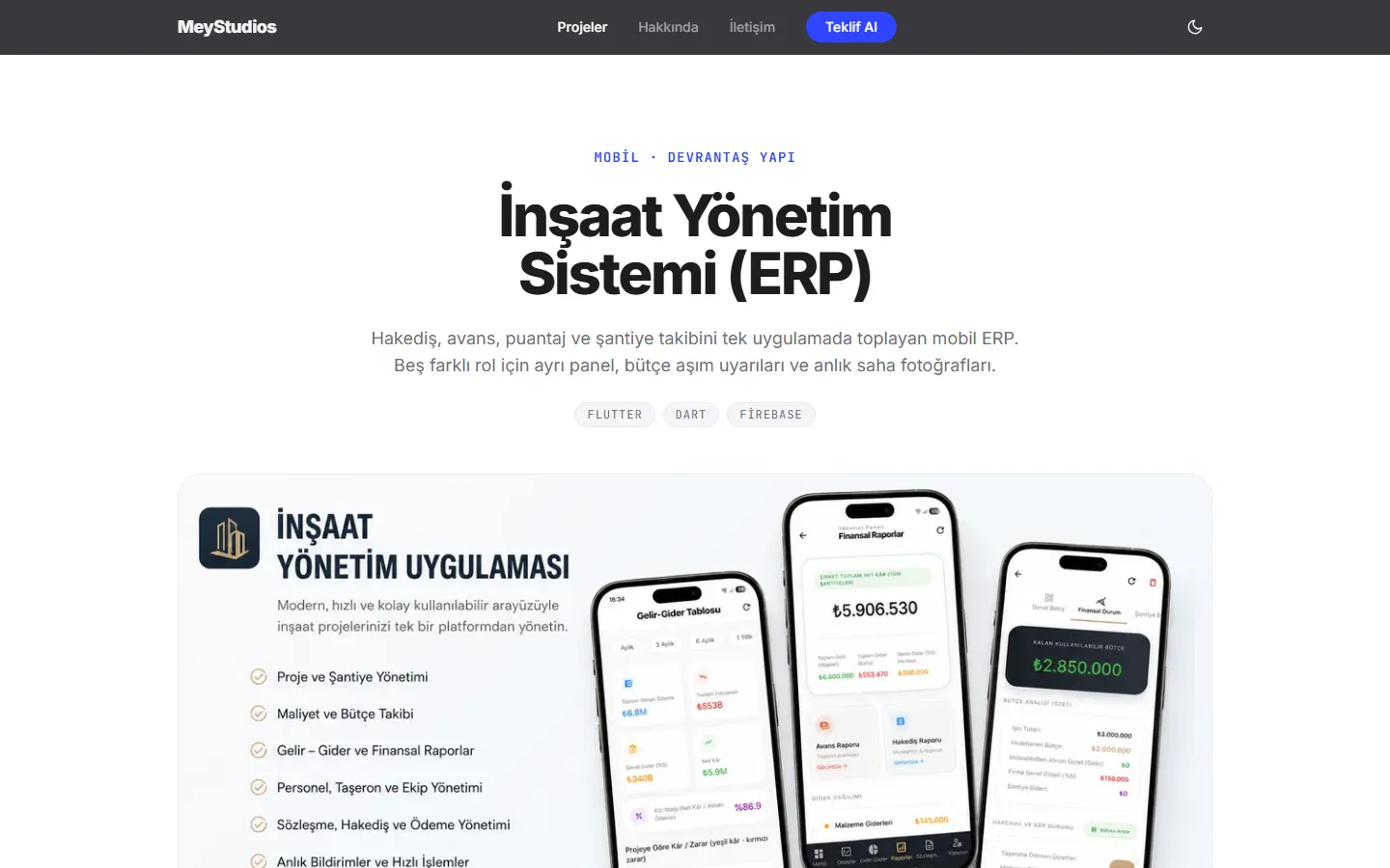 MeyStudios.com — Kurumsal Web Sitesi ekran görüntüsü 3