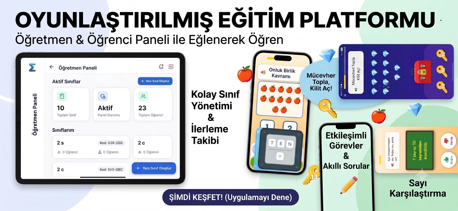 Oyunlaştırılmış Eğitim Platformu tanıtım görseli